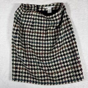 The Limited Vintage Houndstooth Tweed Size 8 (Fits Like 6) Italian Mini Skirt